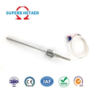 Segondè Kapasite Vis Fil endistri Sond Tanperati Capteur RTD Pt100 Kalite Thermocouple